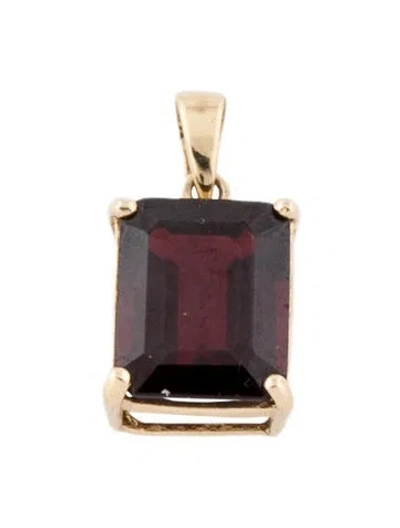 Pre-owned Pendant 14k 3.55ct Garnet , 0.75" In Multi