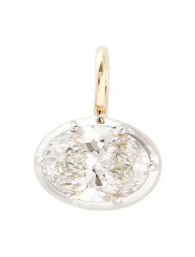 Pre-owned Pendant 14k 3.56ct Lab-grown Diamond , 0.75" In Multi