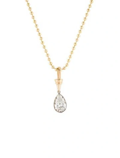 Pre-owned Pendant 14k 3.58ct Lab-grown Diamond  Necklace, 18" In Multi
