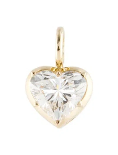 Pre-owned Pendant 14k 3.82ct Lab-grown Diamond , 0.75" In Multi