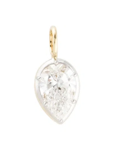Pre-owned Pendant 14k 4.00ct Lab-grown Diamond , 1" In Multi