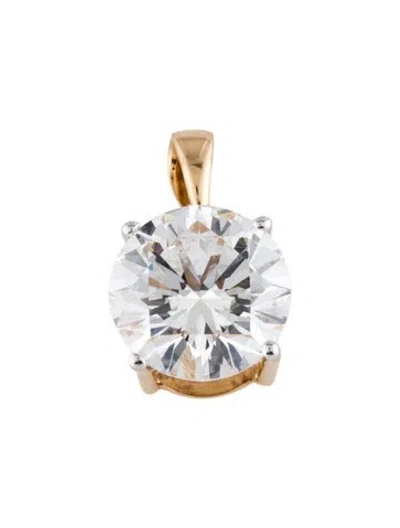 Pre-owned Pendant 14k 4.01ct Lab-grown Diamond  In Multi