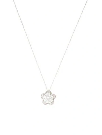 Pre-owned Pendant 14k 4.16ctw Lab-grown Diamond, 18" In Multi