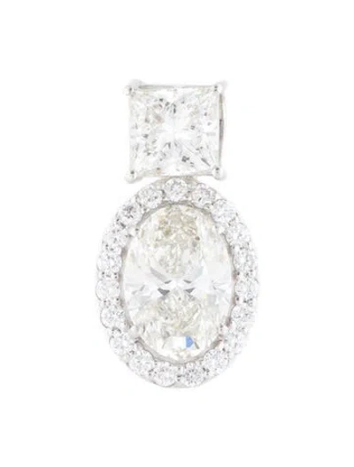 Pre-owned Pendant 14k 4.55ctw Lab-grown Diamond  In Multi