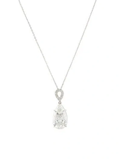Pre-owned Pendant 14k 4.78ctw Lab-grown Diamond, 18" In Multi