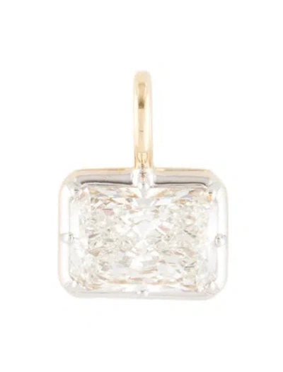 Pre-owned Pendant 14k 4.83ct Lab-grown Diamond  In Multi