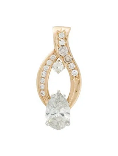 Pre-owned Pendant 14k 4.83ctw Diamond , 1.5" In Multi