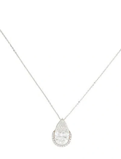 Pre-owned Pendant 14k 4.83ctw Lab-grown Diamond, 18" In Multi
