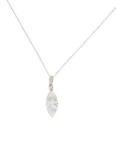 Pre-owned Pendant 14k 4.98ctw Lab-grown Diamond, 18" In Multi