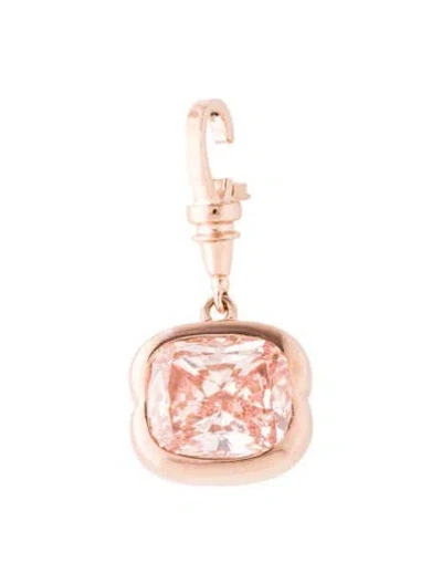 Pre-owned Pendant 14k 5.00ct Lab-grown Diamond , 1.25" In Multi