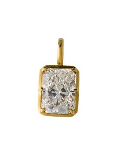 Pre-owned Pendant 14k 5.01ct Lab-grown Diamond  In Multi
