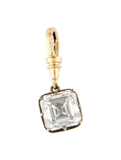 Pre-owned Pendant 14k 5.07ct Lab-grown Diamond  In Multi