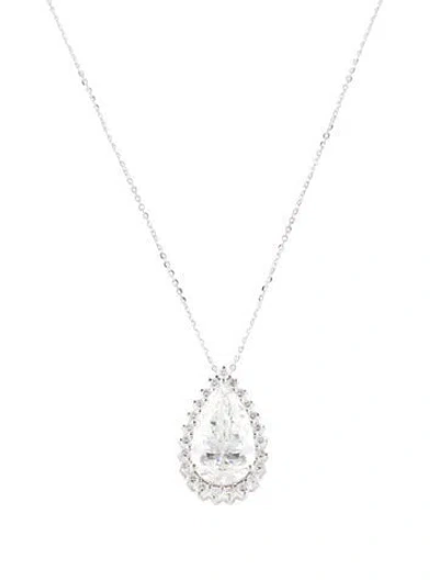 Pre-owned Pendant 14k 5.38ctw Lab-grown Diamond  Necklace, 18" In Multi