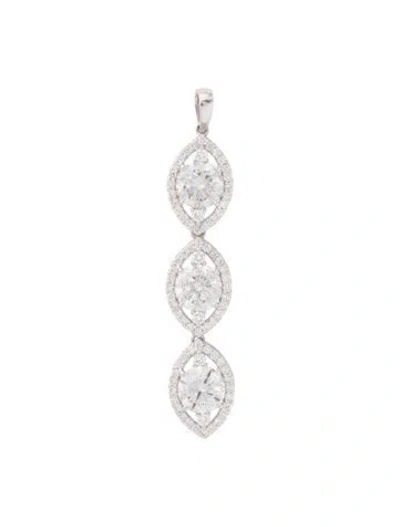 Pre-owned Pendant 14k 5.75ctw Lab-grown Diamond  In Multi
