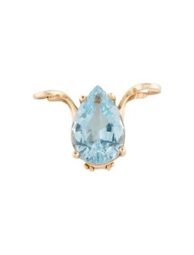 Pre-owned Pendant 14k 6.82ct Topaz  In Multi