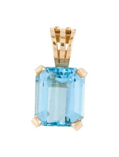 Pre-owned Pendant 14k 6.84ct Topaz , 0.75" In Multi