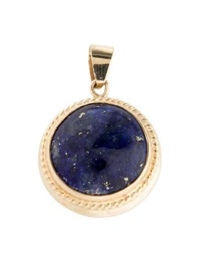 Pre-owned Pendant 14k 7.75ct Lapis Lazuli  In Blue