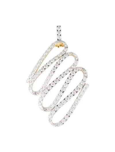 Pre-owned Pendant 14k 8.72ctw Diamond  In Multi