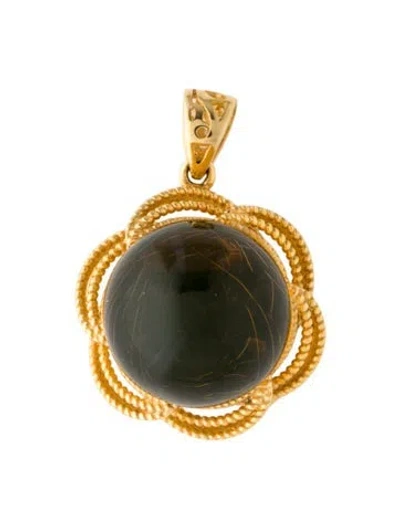 Pre-owned Pendant 14k Amber , 0.75" In Multi