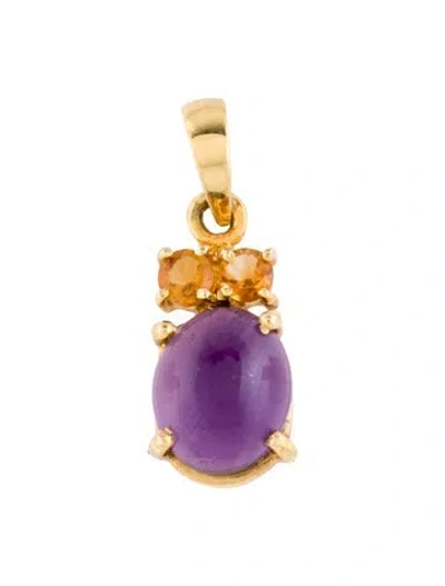 Pre-owned Pendant 14k Amethyst & Citrine  In Multi