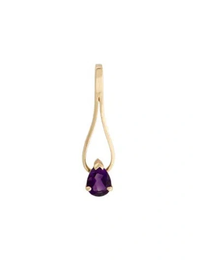 Pre-owned Pendant 14k Amethyst Slide Drop , 1" In Multi