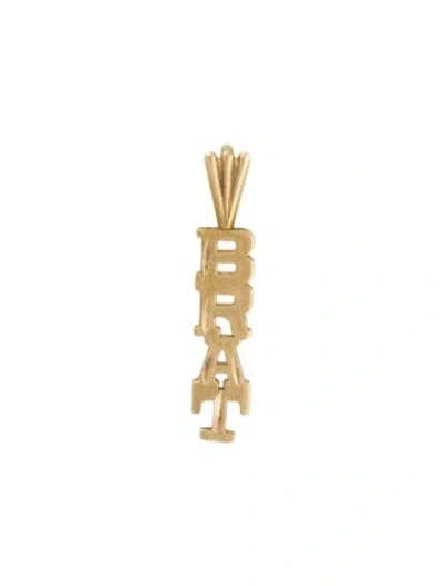 Pre-owned Pendant 14k 'brat' , 1" In Multi