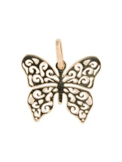 Pre-owned Pendant 14k Butterfly  In Multi