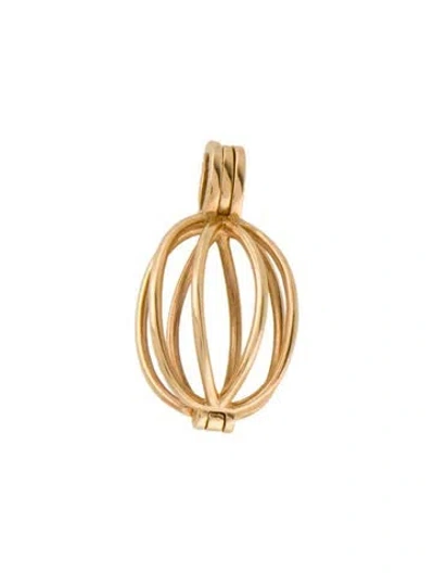 Pre-owned Pendant 14k Cage  In Multi