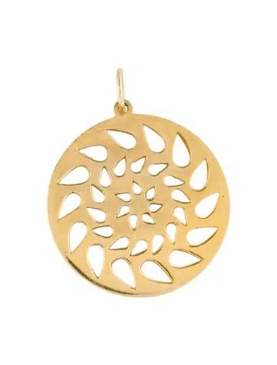 Pre-owned Pendant 14k Carved , 1.5" In Multi