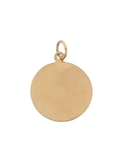 Pre-owned Pendant 14k Circle Disc  In Multi