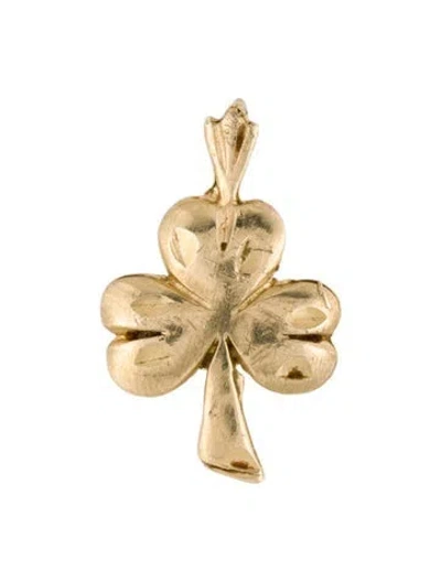 Pre-owned Pendant 14k Clover  In Multi