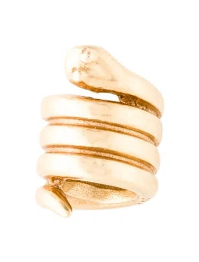 Pre-owned Pendant 14k Coiled Snake Charm In Multi