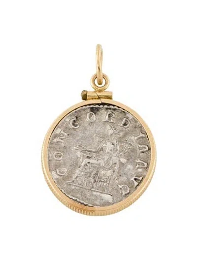 Pre-owned Pendant 14k Coin  In Multi