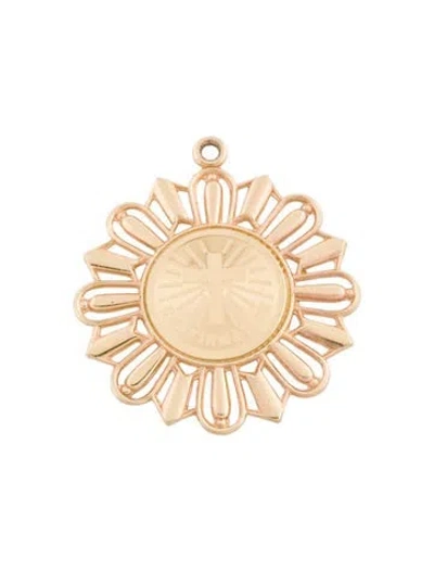 Pre-owned Pendant 14k 'confirmation' , 1.25" In Multi