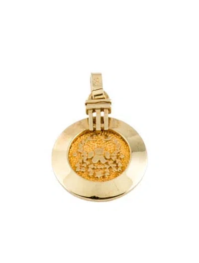 Pre-owned Pendant 14k Crab  In Multi