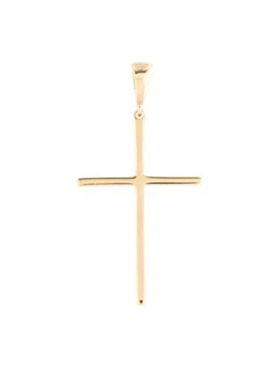 Pre-owned Pendant 14k Cross  In Multi