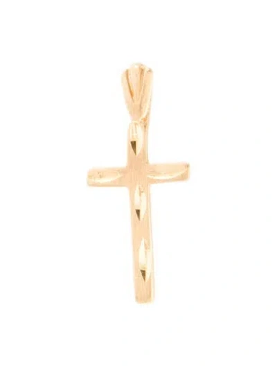 Pre-owned Pendant 14k Cross  In Multi