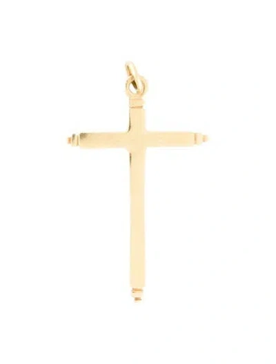 Pre-owned Pendant 14k Cross  In Multi