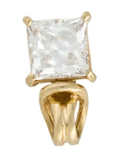 Pre-owned Pendant 14k Cubic Zirconia , 0.5" In Multi