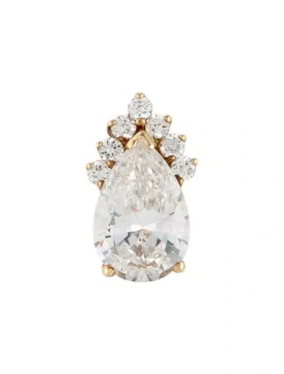 Pre-owned Pendant 14k Cubic Zirconia , 0.75" In Multi