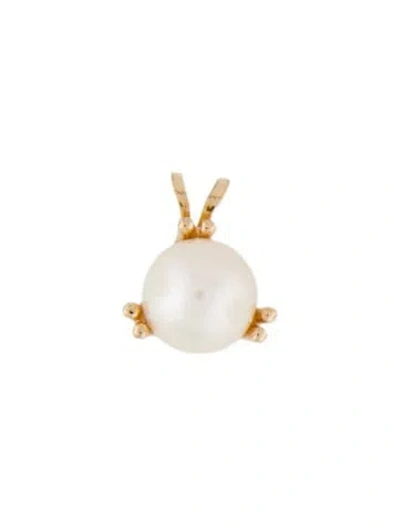 Pre-owned Pendant 14k Cultured Pearl  In Multi