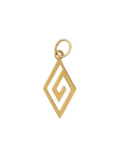 Pre-owned Pendant 14k Cutout Rhombus , 1" In Multi