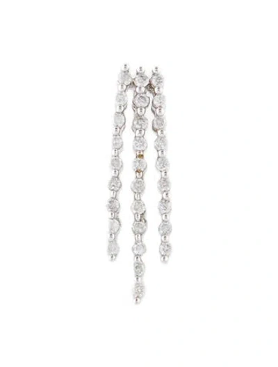 Pre-owned Pendant 14k Diamond 3 Row  In Multi