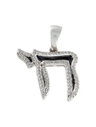 Pre-owned Pendant 14k Diamond Chai  In Multi