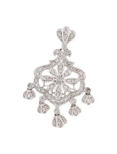 Pre-owned Pendant 14k Diamond Chandelier  In Multi