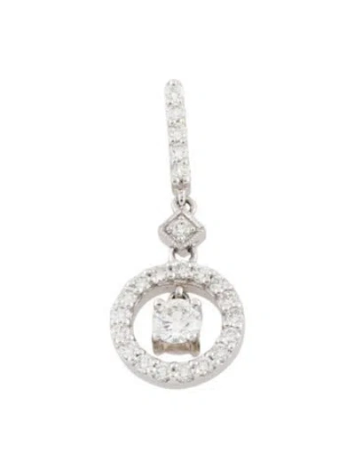 Pre-owned Pendant 14k Diamond Circle Drop  In Multi