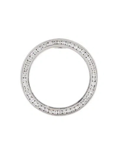 Pre-owned Pendant 14k Diamond Circle , 0.75" In Multi
