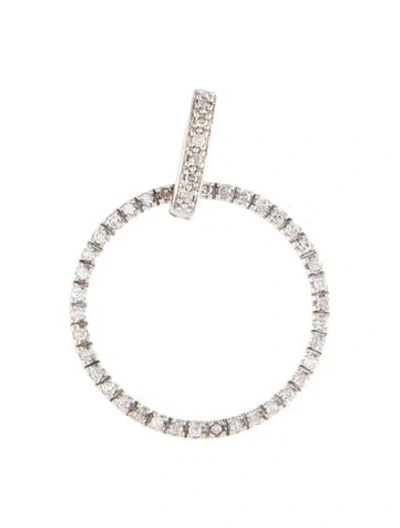 Pre-owned Pendant 14k Diamond Circle  In Multi