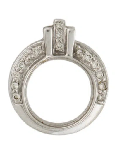 Pre-owned Pendant 14k Diamond Circle  In Multi