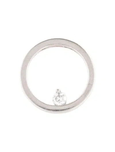 Pre-owned Pendant 14k Diamond Circle  In Multi